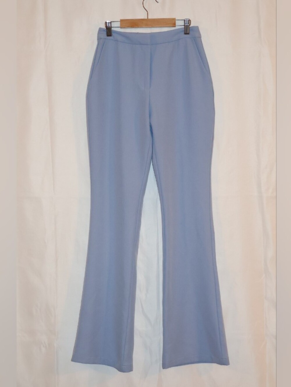 Fashion Nova Breaking Even Flare Trouser - Light Blue.